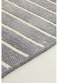 Resim Ocean Home Textile Gri Renk Çizgi Desenli Şönil Halı Kilim 120 X 180 Cm 