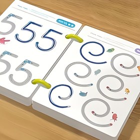 Resim 32 Sayfalık Yeniden Kullanılabilir Çocuk Yazı Defteri - 3-6 Yaş Arası Çocuklar İçin Silinebilir ve Dayanıklı Eğitim El Kitabı 