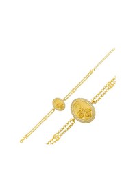 Resim Gümüş Gold Tuğralı Bayan Bileklik Sl1392 Gümüş 