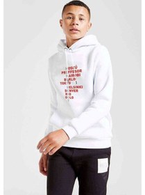 Resim Tshirthane La Case De Papel Money Heist Baskılı Unisex Çocuk Kapüşonlu Sweat 