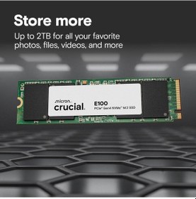 Resim Crucıal Ct480e100ssd8, E100, 480gb, 4700/2500, Gen4, Nvme Pcıe M.2 2280, Ssd 