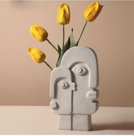 Resim Lijinxu Seramik Vazo Kök Demet Çiçek Tutucu Mini 15x5x26cm Beyaz Diğer 