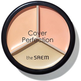 Resim The Saem Cover Perfection Triple Pot Concealer 03 Up Beige - Ton Eşitleyici Üçlü Kapatıcı Palet 