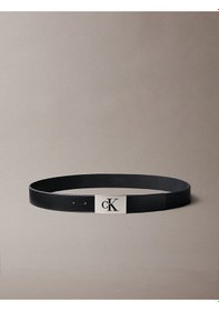 Resim Erkek Ss Mono Plaque 35mm Fixed Kemer Siyah 
