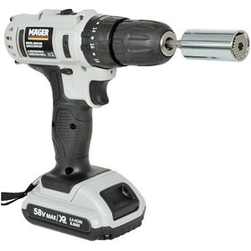 Resim Mager 58 Wat 8 Ah Bakır Sargı Usta İşi Matkap Seti Ve Efsane Soket Gator Gri 