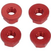 Resim Geeroyoo Wltoys 12428/12423/fy-03 Rc Araçlar İçin 4 Adet Kırmızı Metal Jant Somunu - M4 4mm 