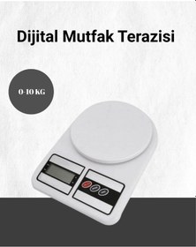 Resim Mey İthalat Hassas Ölçüm İçin Dijital Mutfak Tartısı 10 Kg Kapasiteli Beyaz 