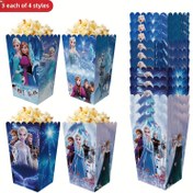 Resim DISNEY Ürünleri - 12'li Disney Frozen Prenses Patlamış Mısır Kutusu Seti - Tek Kullanımlık, Katlanabilir Ambalaj, Doğum Günü Partileri, Noel, Cadılar Bayramı için Uygun - Karnaval Temalı Parti Süslemeleri 