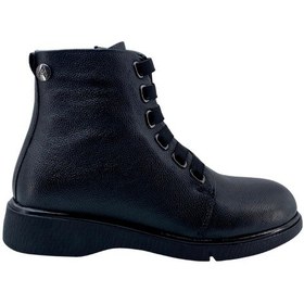 Resim Albini 26102550 Hakiki Deri Kadın Bot Siyah 