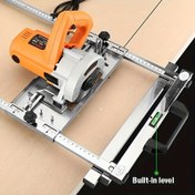 Resim Metal çerçevesi ve sabitleme mekanizması ile ayarlanabilir dairesel testere kılavuzu, hassas ahşap işleme için iç düzeyli, panellerde düz kesim, ayarlanabilir raylar | Metal çerçeveli yapı 