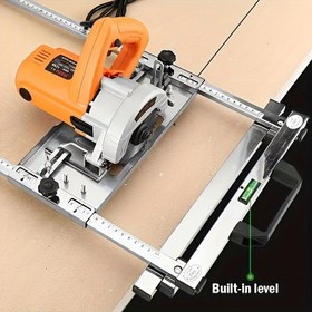 Resim Metal çerçevesi ve sabitleme mekanizması ile ayarlanabilir dairesel testere kılavuzu, hassas ahşap işleme için iç düzeyli, panellerde düz kesim, ayarlanabilir raylar | Metal çerçeveli yapı 