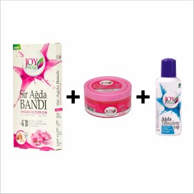Resim Joy Wax 4’lü Ağda Bandı Pudralı+Vazelin PİNK+125ML Yağ 