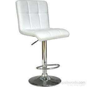 Resim Bürocci Carla Bar Taburesi-Beyaz-9503S0109 