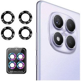 Resim Redmi Note 14 Pro 4g Global Enkay Hat-prince 9h Arka Kamera Lensi İçin Alüminyum Alaşımlı Temperli Cam Film Siyah 