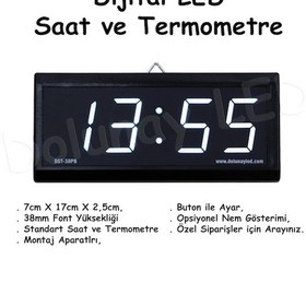 Resim Dijital Saat Termometre 38Mm Beyaz 