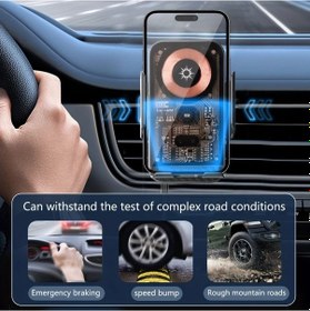 Resim Turcoshop11 Beyaz 15w Manyetik Kablosuz Araç Şarj Cihazı Telefon 16 15 14 13 12 11 8 Serisi Uyumlu 