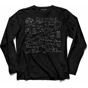 Resim Kendim Seçtim Matematik Fizik Formülü Denklem Sınav Uzun Kollu Tişört Baskılı Çocuk T-Shirt 