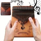 Resim 21-Kez Parmak Piyano Kalimba, Ayar Çekiç Seti ile, Başlangıçlar için Taşınabilir Ahşap Müzikal Alet, Taşıma Çantası Dahil, Akustik Müzik Hediyesi Noel, Doğum Günleri, Sevgililer Günü, Kolej için 