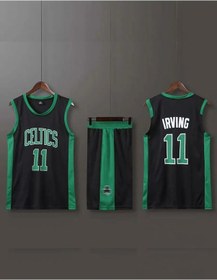 Resim Real Football Celtics Irving Yetişkin Basketbol Forması 460813435 Siyah 