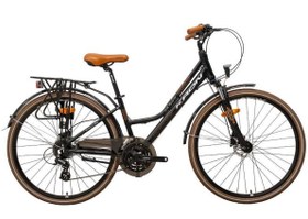 Resim CX 300 - 28\ City Bike - Unisex - 15' - 24 Vites - H.DISC - Mat Siyah-Gri\u002FKahverengi 