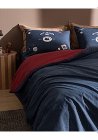 Resim Madame Coco Ruben King Size %100 Pamuk Ranforce Baskılı Nevresim Takımı - Lacivert 8684427295496 Çok Renkli 