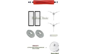 Resim Roboclinic Roborock Q revo s / Q revo pro / Q revo Maxv / Robot Süpürge Uyumlu Yedek Fırça, Hepa Filtre, Mop - 8 Parça 