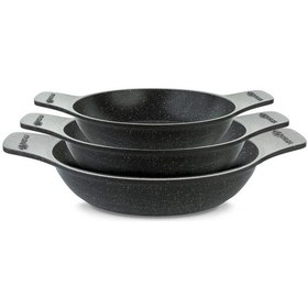 Resim Thermoad Güveç Sahan Set Kapaksız 3'lü Gri 