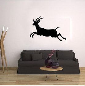 Resim Folyo Sticker Geyik 50cm Uzunluk Siyah 