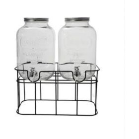 Resim Cam Sebil, Şerbetlik, Yağdanlık Musluklu 5+5 Litre 