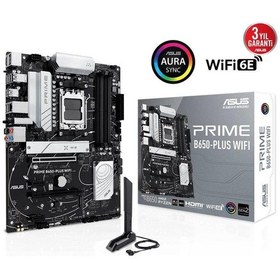 Resim Asus Prıme B650-plus Wıfı, 4xddr5, 2xm.2, Hdmı, Dp, Type-c, Am5 Soket Gamıng Anakart 