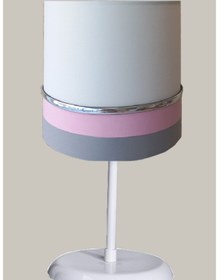 Resim ONAY M BEYAZ GRİ PEMBE KUMAŞ KAPLAMA 2.Lİ SET YATAK ODASI GENÇ VE ÇOCUK ODASI AVİZE VE ABAJUR SETİ 