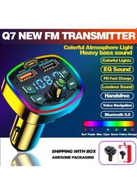 Resim Nr74 Rgb Renkli Fm Radyo Transmitter Mp3 Çalar Bluetooth 5.0 Çakm 