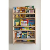 Resim Olcay Aksesuar Ahşap Montessori Ahşap Duvar Rafı Dekoratif Raf 90 cm 
