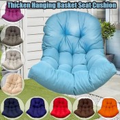 Resim Kalın Yumurta Sandalye Minderi Yedek, Tufted Açık Sallantı Sandalye Minderi, Kalın Hamak Sandalye Minderi, Tüm Mevsim Sallantı Matı, Bahçe, Ofis, Ev, İç/Dış Sallantı Matı, Patio Veranda Bahçe Ofisleri için Asılı Minder 