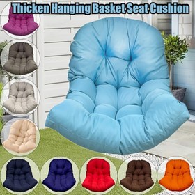 Resim Kalın Yumurta Sandalye Minderi Yedek, Tufted Açık Sallantı Sandalye Minderi, Kalın Hamak Sandalye Minderi, Tüm Mevsim Sallantı Matı, Bahçe, Ofis, Ev, İç/Dış Sallantı Matı, Patio Veranda Bahçe Ofisleri için Asılı Minder 