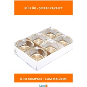 Resim Şeffaf Dayanıklı Cam Küllük 8 Cm Yuvarlak Ergonomik Tasarım 