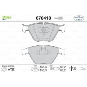 Resim VALEO 670410 ÖN BALATA BMW E90 E91 E92 3 SERİSİ 05- E60 E61 5 SE 