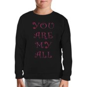 Resim Lordd T-Shirt Aşk - You Are My All Siyah Çocuk Sweatshirt 