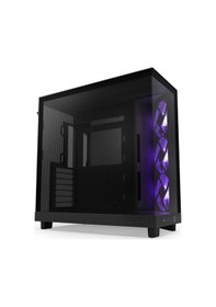 Resim Nzxt H6 Flow CC-H61FB-R1 RGB 3 x 120 MM Atx Oyuncu Kasası Siyah 