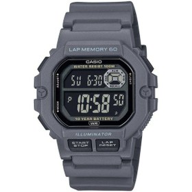 Resim Casio Ws-1400h-8bvdf Quartz Dijital Silikon Gri 45 Mm Erkek Kol Saati Gri 
