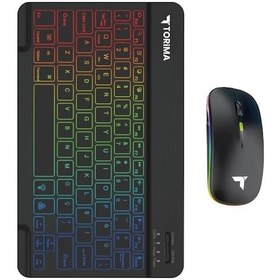 Resim Torima TMK-09 Şarj Edilebilir RGB Işıklı Kablosuz Klavye Mouse Seti 