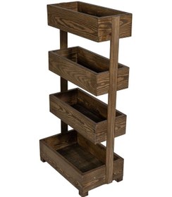 Resim Kaf Ahşapkaf 4 Katlı Ahşap Sebzelik 