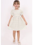 Resim Toontoy Kız Çocuk Lale Desenli Elbise Sarı 