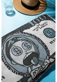 Resim Dijital Baskı Plaj Deniz Havlusu Morty Figürlü Dolar Peştamal Hvl0105 Renkli 