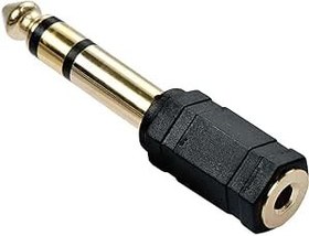 Resim 3.5 mm 6.3 mm jack çevirici piyano için kulaklık çevirici 