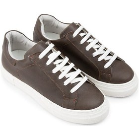 Resim Deery Hakiki Deri Kahverengi Sneaker Kadın Ayakkabı - Z1681zkhvc34 Kahverengi 