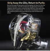 Resim Kz Edx Lite Hıfı Kulaklık Kulak Stereo Bas Dinamik Sürücü Ayrılabilir 2pin Clear No Mıc 