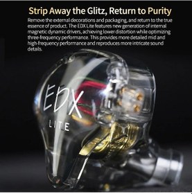 Resim Kz Edx Lite Hıfı Kulaklık Kulak Stereo Bas Dinamik Sürücü Ayrılabilir 2pin Clear No Mıc 