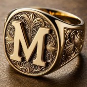 Resim 1 adet M-Şekilli Halka ile İncelikli Çiçek Tasarımı - Dayanıklı, Yüksek Kaliteli Elektrokaplama, Günlük Giyim, Partiler ve Hediyeler için Mükemmel - Spor Hayranları, Futbol, Mardi Gras, St. Patrick&Apos;S Günü, Her Gün Aksesuarı için İdeal | Çiçek Desenli Halka | Dayanıklı Halka, Mardi Gras Aksesuarları, Hem Erkekler Hem de Kadınlar için Uygun 