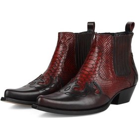 Resim Bordo Kösele Western Kovboy Bot 